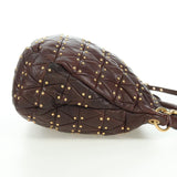 Miu Miu Studded Matelassé Leather Hobo Bag