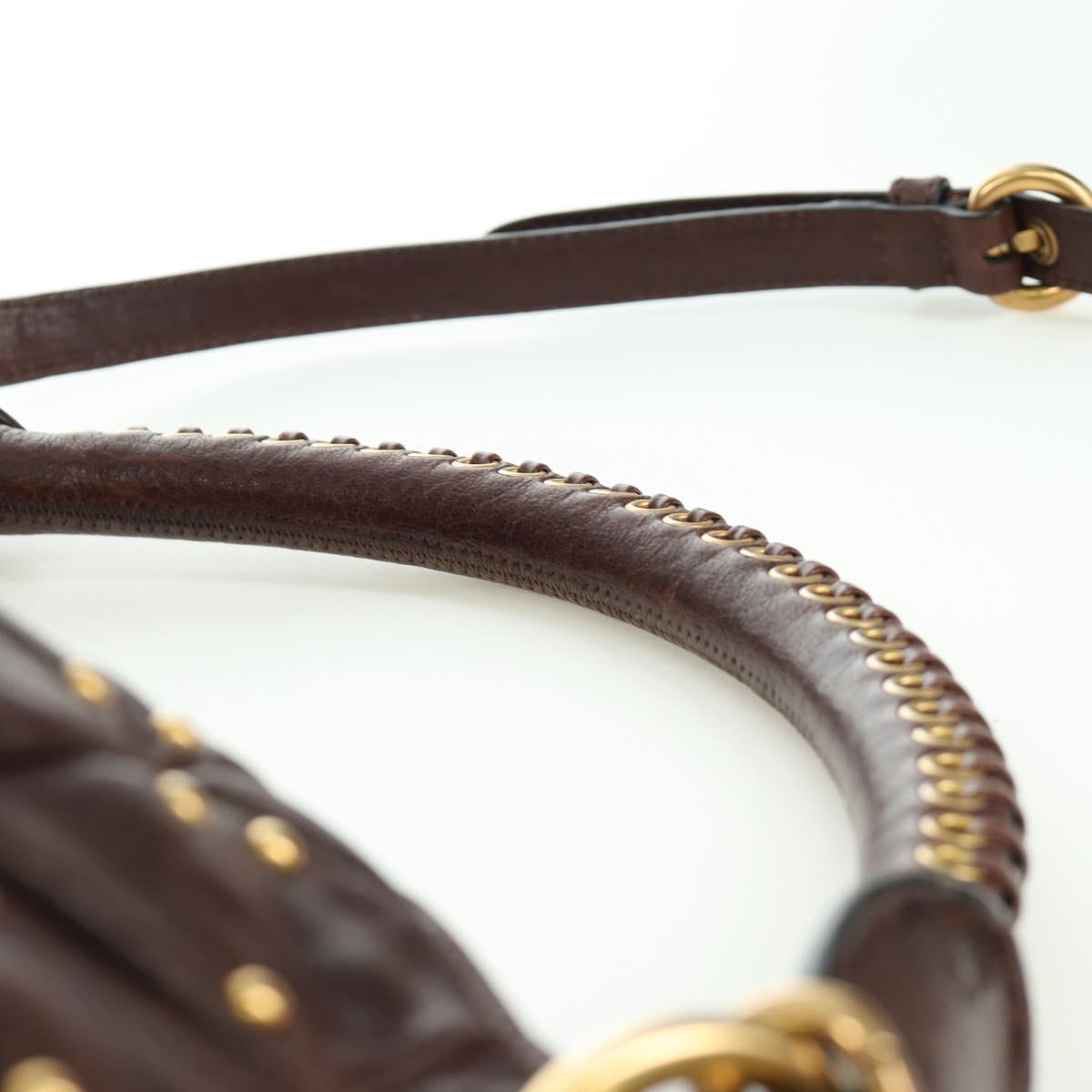 Miu Miu Studded Matelassé Leather Hobo Bag