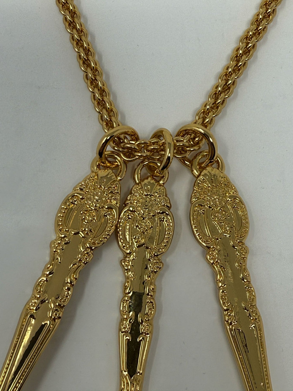 Moschino Knife Fork Spoon Utensils Pendent Necklace