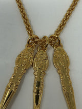 Moschino Knife Fork Spoon Utensils Pendent Necklace