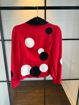 Moschino Red & Black Polka Dot Jacket The Nanny