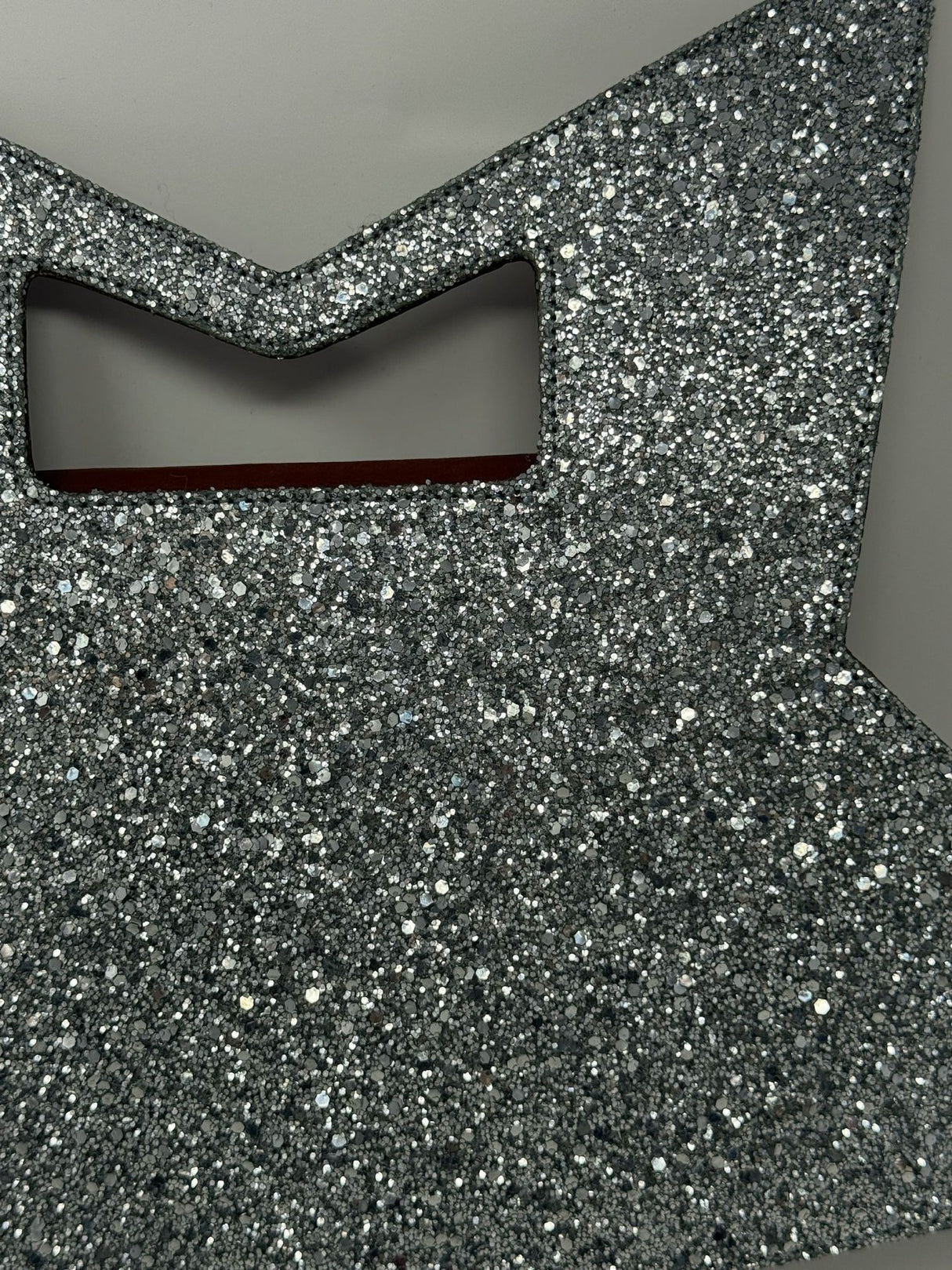 Moschino Silver Glitter Star Bag Clutch