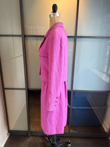 Chanel Size S/M Pink Wool 2 Piece Coat Dress