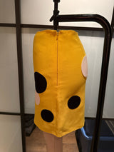Moschino Cheap & Chic Yellow & Black Polka Dot Skirt The Nanny