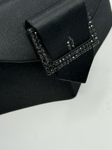 Christian Lacroix Black Silk Satin Evening Bag