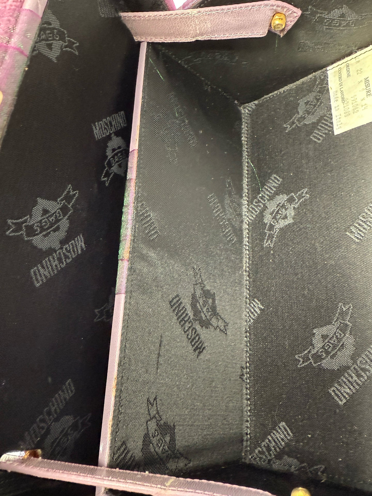 Moschino Pink Velvet Flower 2000 Box Bag