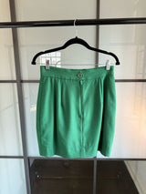 Moschino Cheap & Chic Green & Red Wool House Curtains Skirt Suit