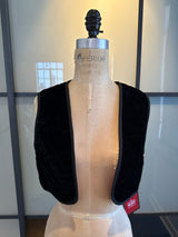 Anthony Muto AM/PM Size S/M Black & Orange Velvet Vest
