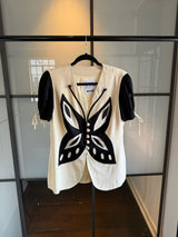 Moschino Cheap & Chic Ivory & Black Butterfly Jacket