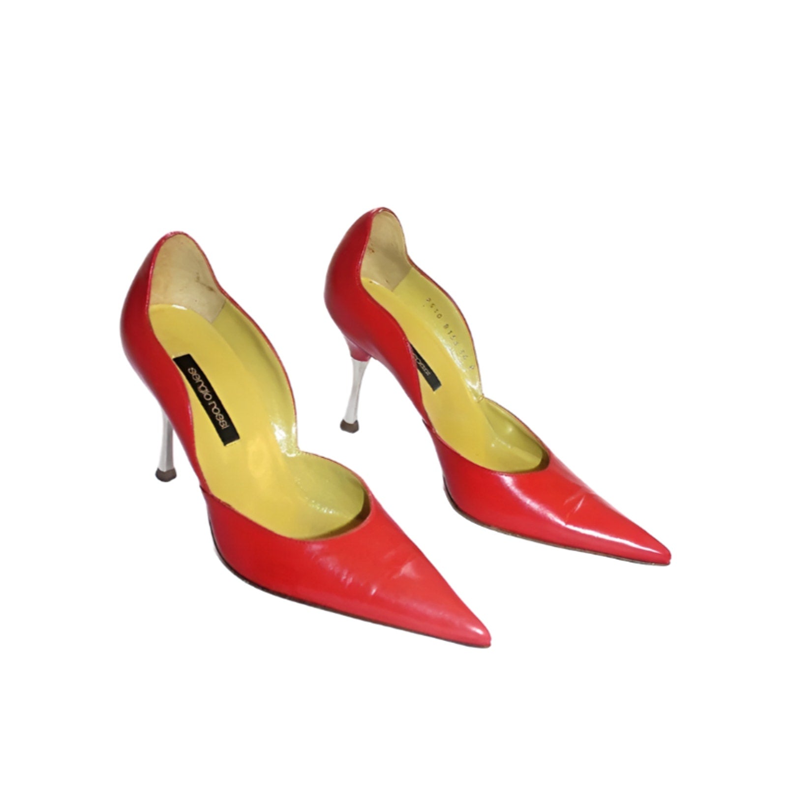 Sergio Rossi Red Art Deco Pumps