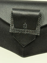 Christian Lacroix Black Silk Satin Evening Bag