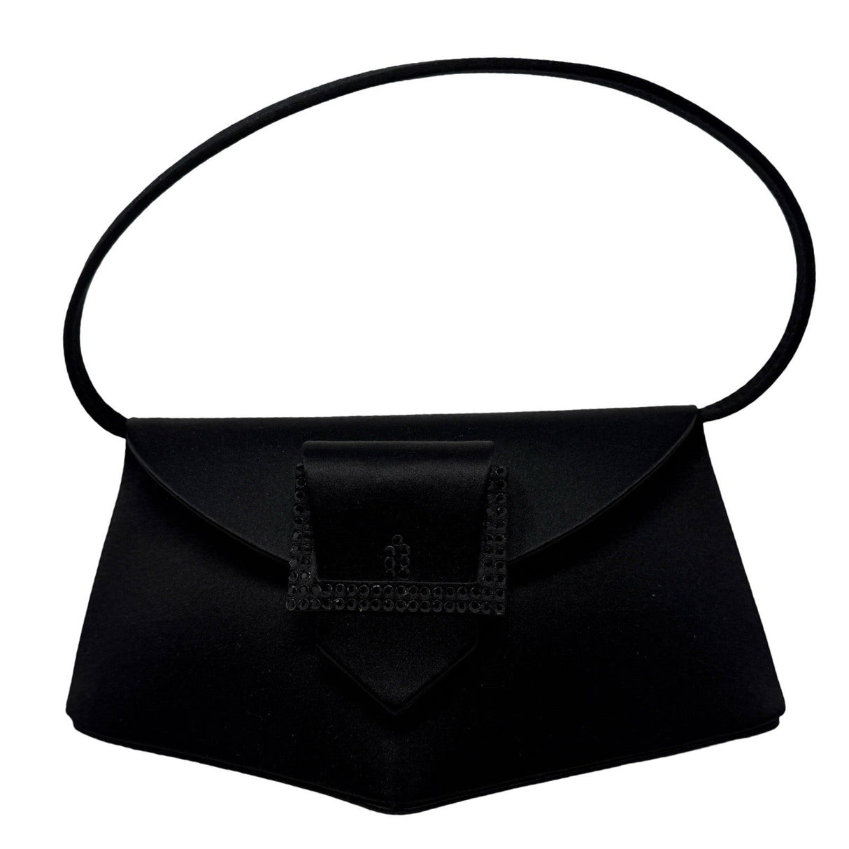 Christian Lacroix Black Silk Satin Evening Bag