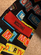 Moschino Motel Sign Silk Men's Necktie
