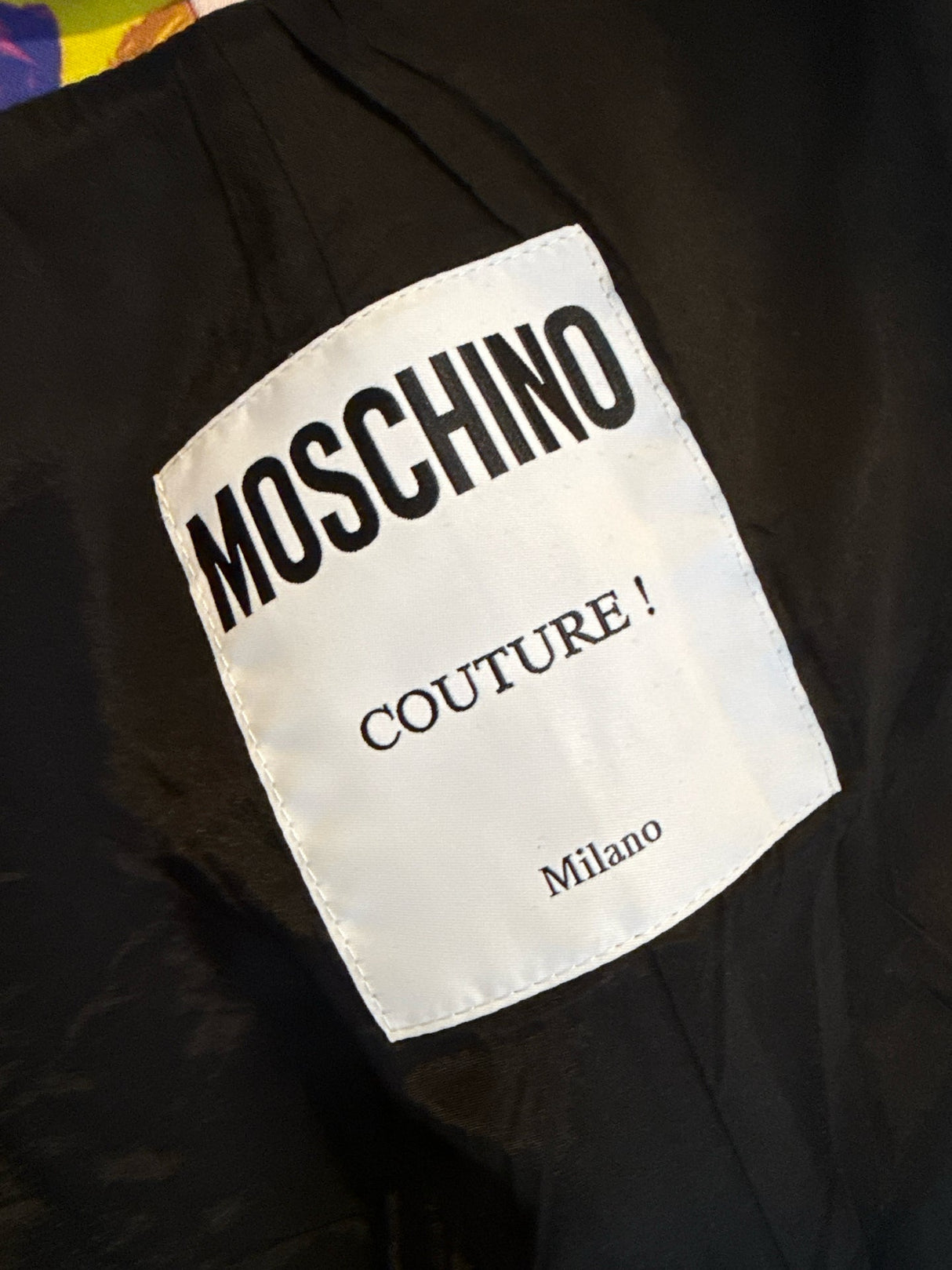 Moschino Size 10 Yellow & Black & Purple Corset Bustier