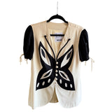 Moschino Cheap & Chic Ivory & Black Butterfly Jacket