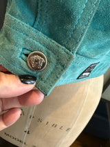 Versus Versace Teal Blue Suede Vest