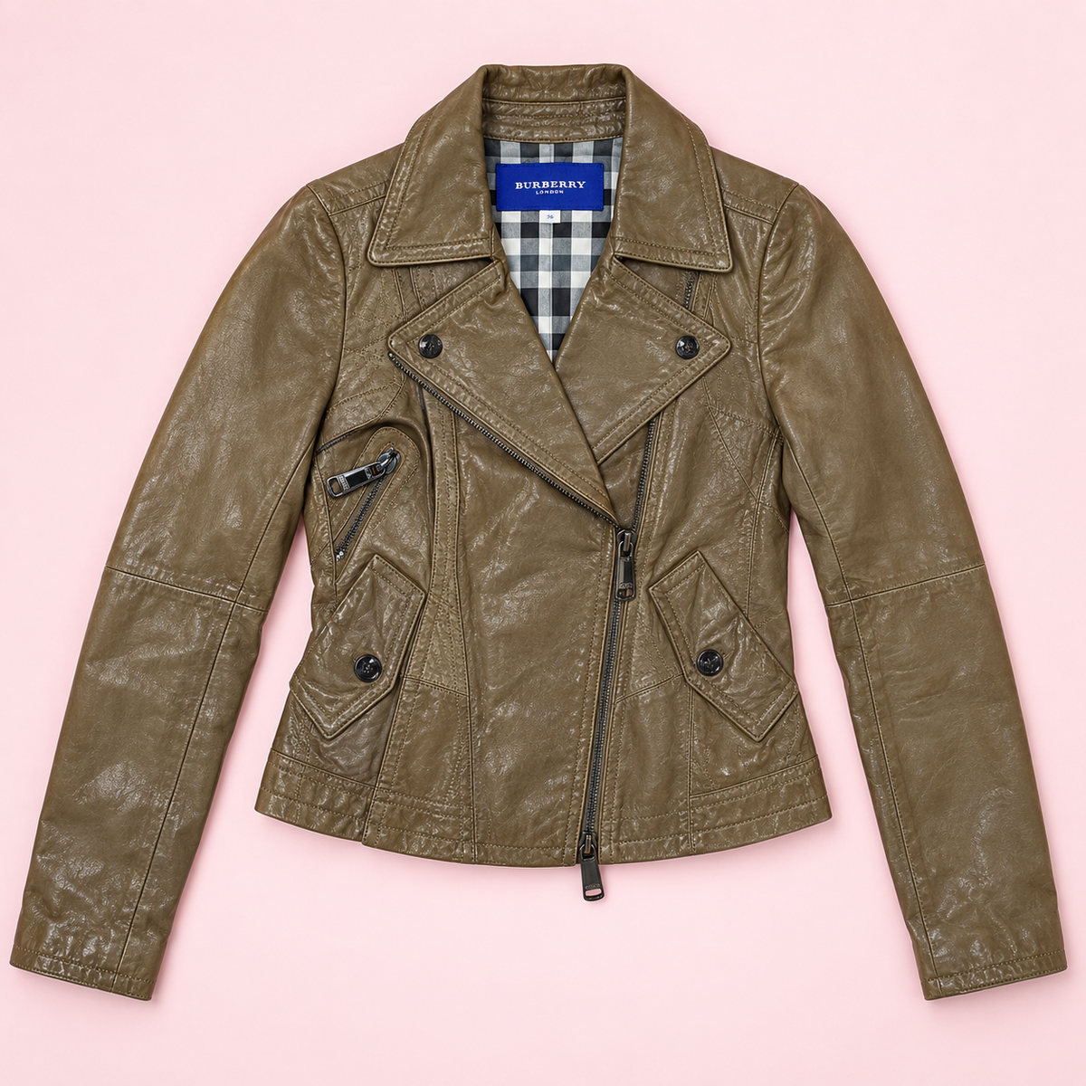 Burberry London Leather Biker Jacket