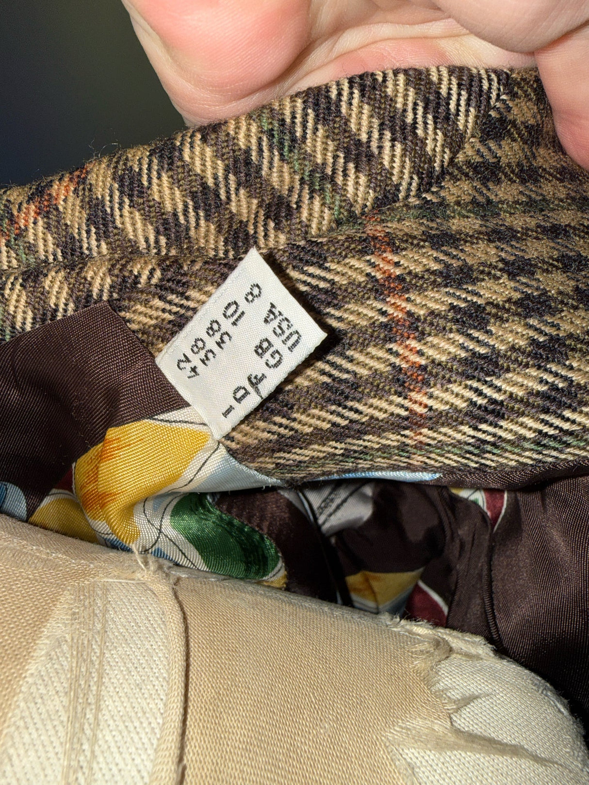 Moschino Size 8 Brown Plaid Equestrian Jacket