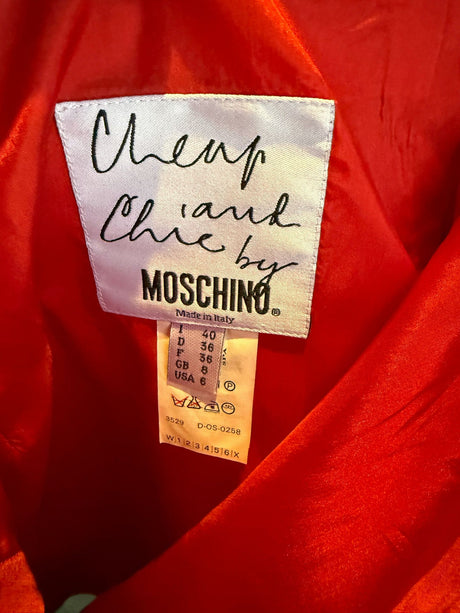Moschino Size 6 Red & Black Polka Dot Mini Skirt