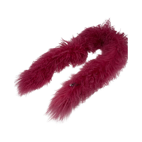 Moschino Fuschia Mongolian Lam Fur Wrap