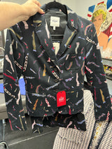 Moschino Size 4 Black Cotton Shoes Skirt Suit