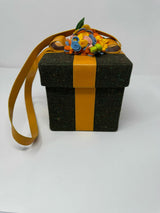 Moschino Tweed Leather Box Bag  Purse