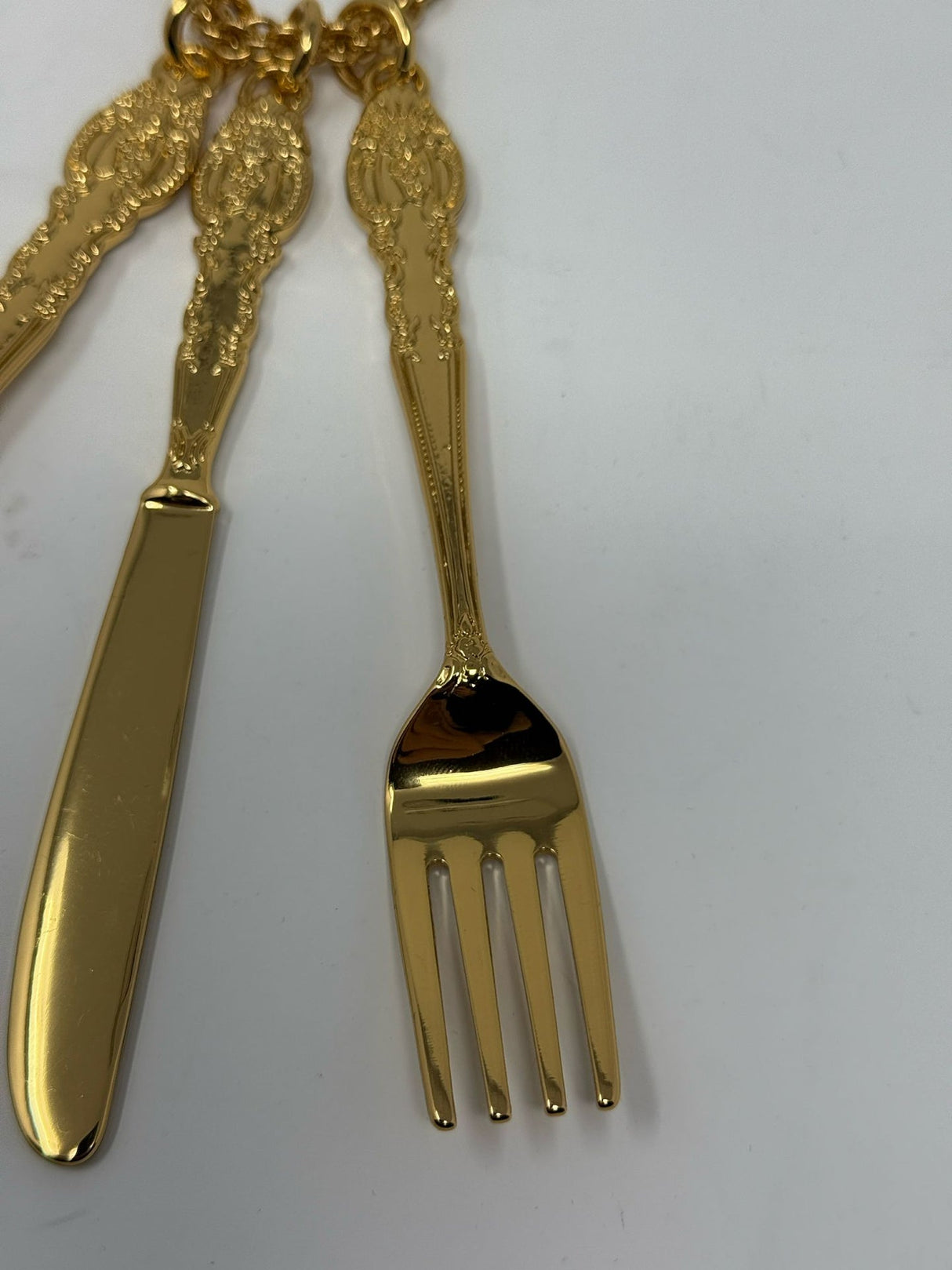 Moschino Knife Fork Spoon Utensils Pendent Necklace