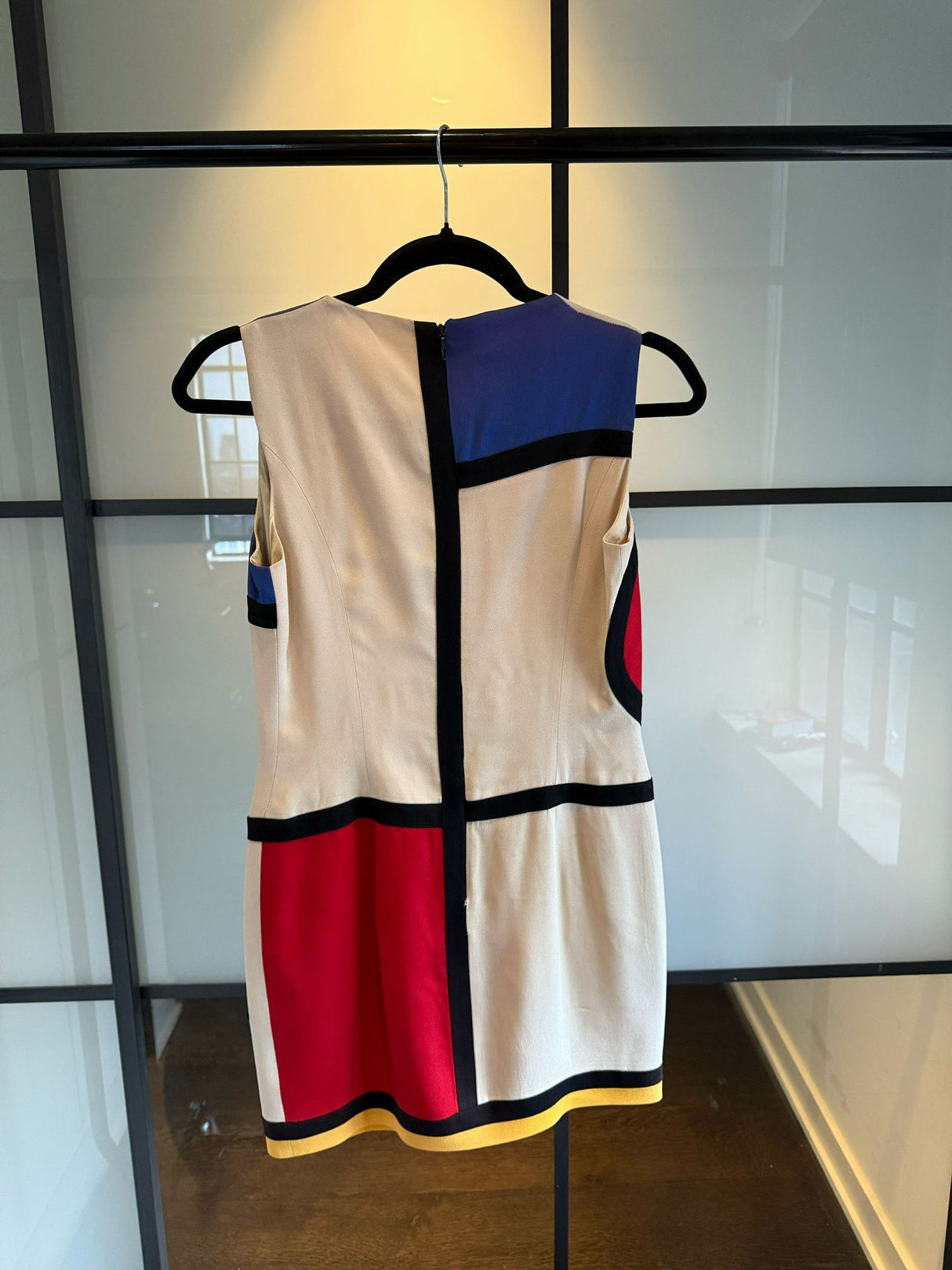 Moschino Cheap & Chic Blue & Ivory Art Is Love Sheath Dress