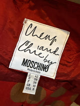 Moschino Red & Taupe Polka Dot Criss Cross Vest