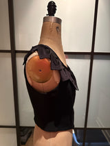 Moschino Black Bustier Leaf Collar Corset