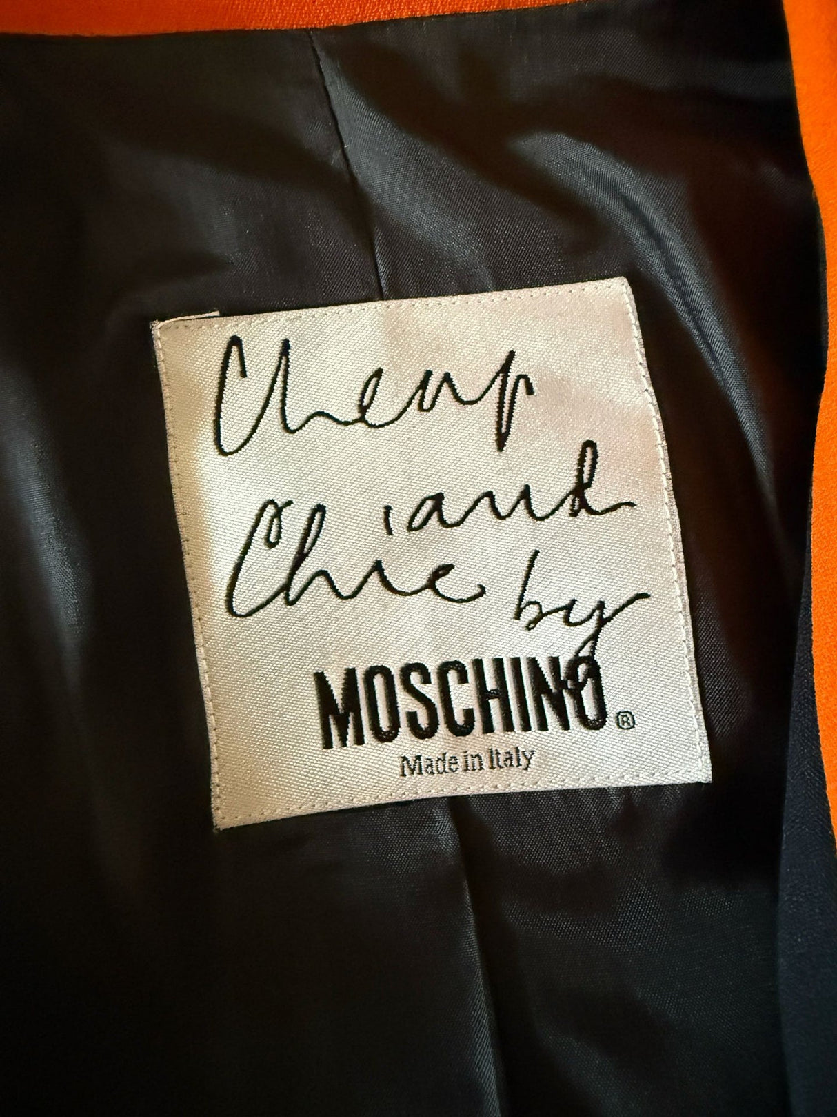 Moschino Cheap & Chic Navy & Orange Polka Dot Jacket The Nanny
