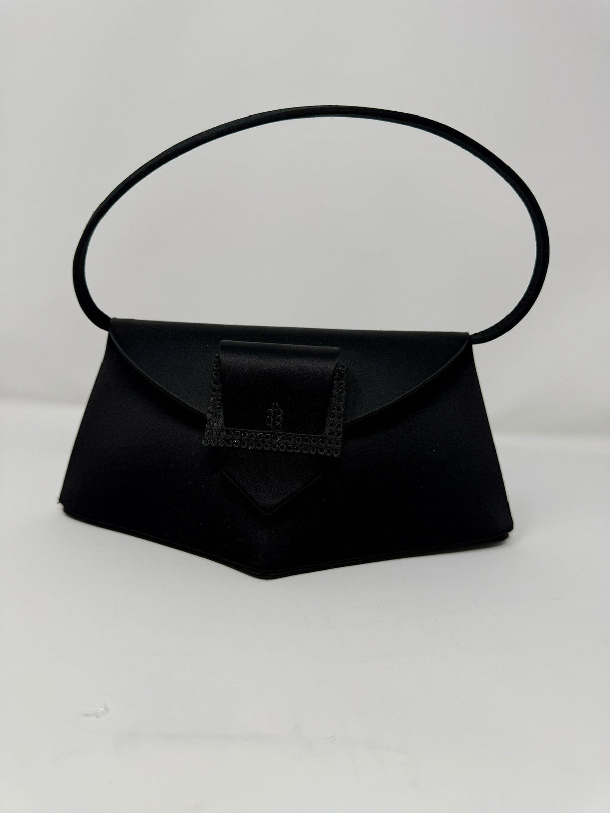 Christian Lacroix Black Silk Satin Evening Bag
