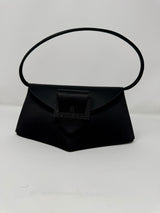 Christian Lacroix Black Silk Satin Evening Bag