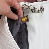 #59 Chanel Flap Black/White Leather Crossbody Bag