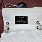#59 Chanel Flap Black/White Leather Crossbody Bag