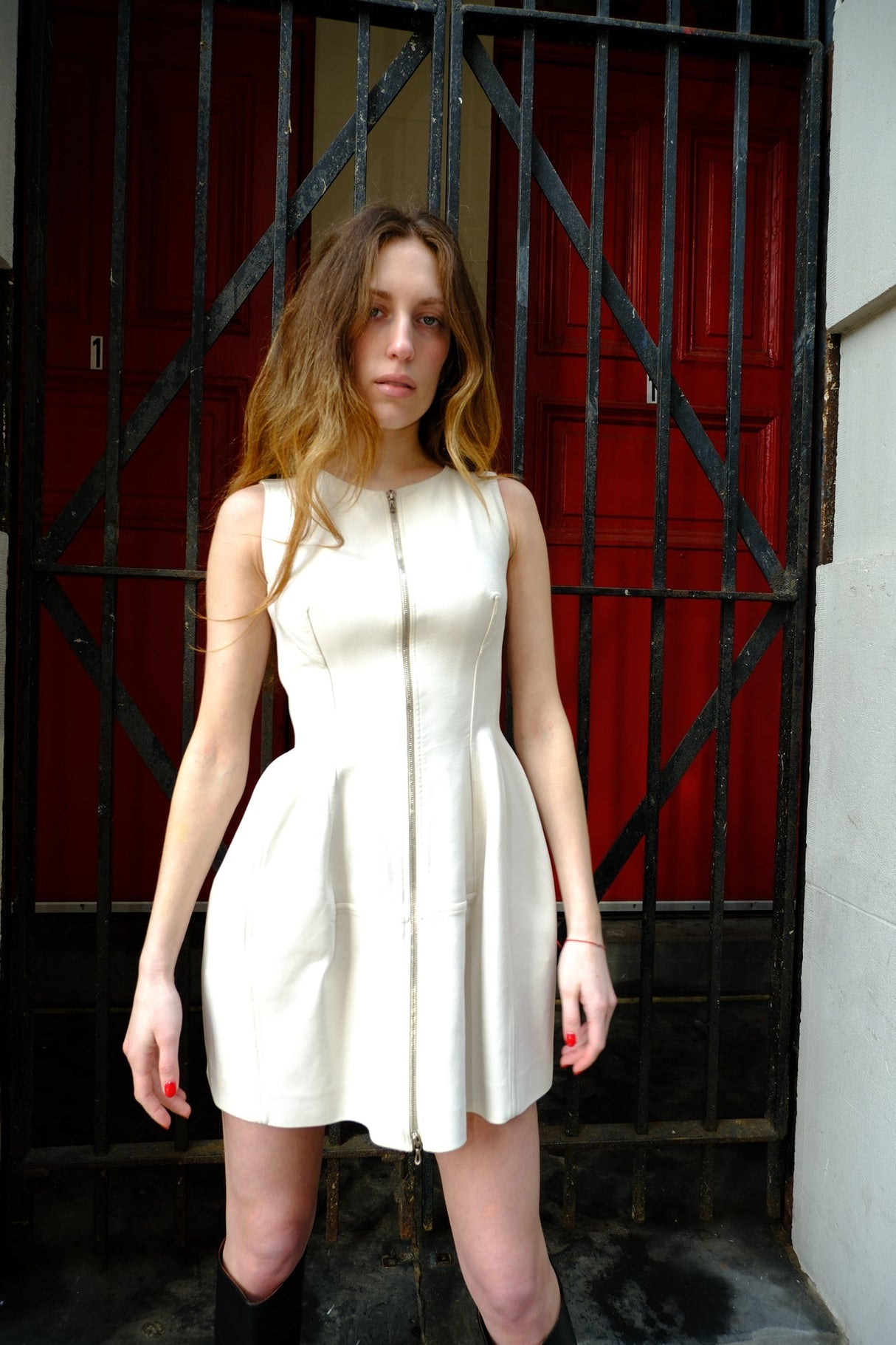Alaia S/S 1990 Cream Tulip Dress