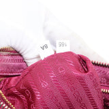 #25 Prada Chain Shoulder Bag Nylon Leather Pink Gold