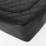 #54 Chanel Matelasse 30 Chain Shoulder Bag Caviar Skin Black Gold