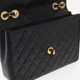 #54 Chanel Matelasse 30 Chain Shoulder Bag Caviar Skin Black Gold
