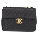 #54 Chanel Matelasse 30 Chain Shoulder Bag Caviar Skin Black Gold