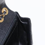 #54 Chanel Matelasse 30 Chain Shoulder Bag Caviar Skin Black Gold