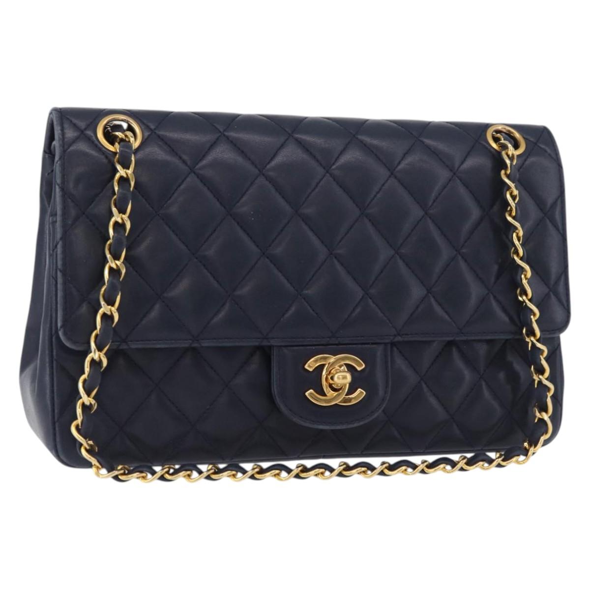 Chanel Double Flap Navy lambskin Gold Hardware SOLD custom order