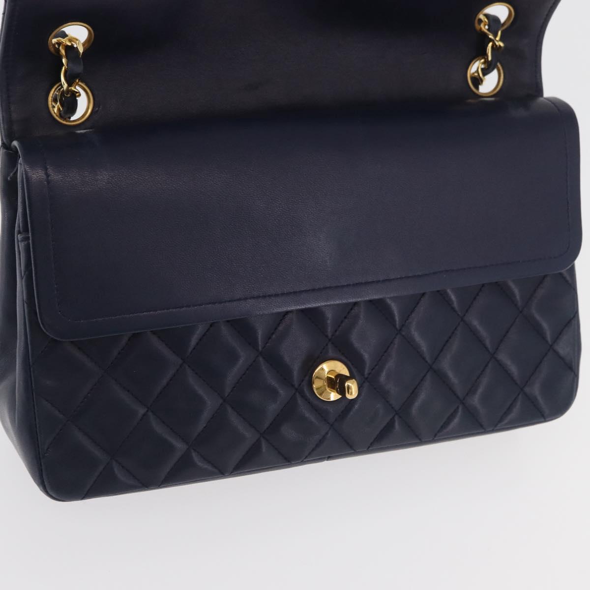 Chanel Double Flap Navy lambskin Gold Hardware SOLD custom order
