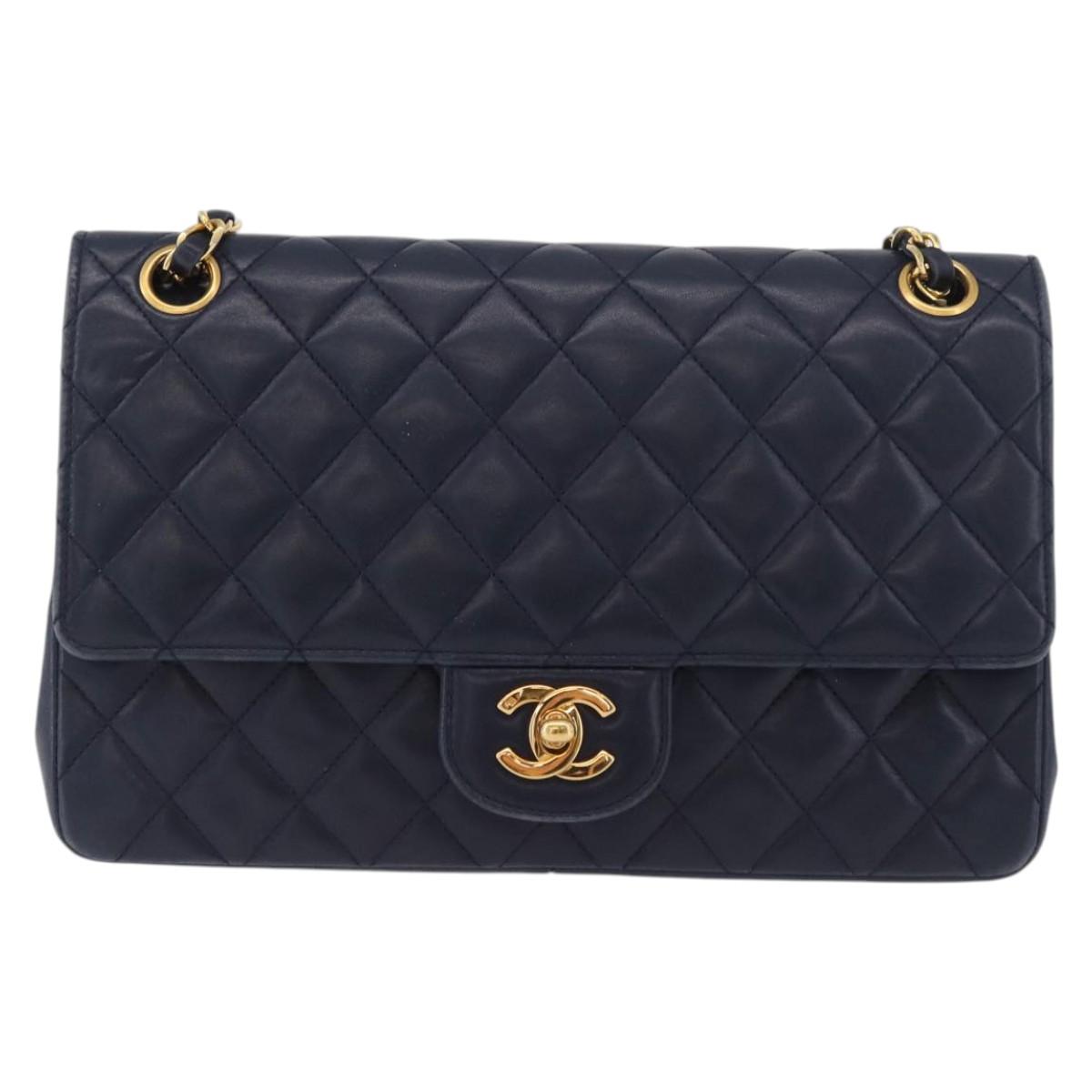 Chanel Double Flap Navy lambskin Gold Hardware SOLD custom order