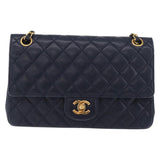 Chanel Double Flap Navy lambskin Gold Hardware SOLD custom order