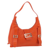 Fendi Mia Hobo Bag FF Buckle Hardware Silver