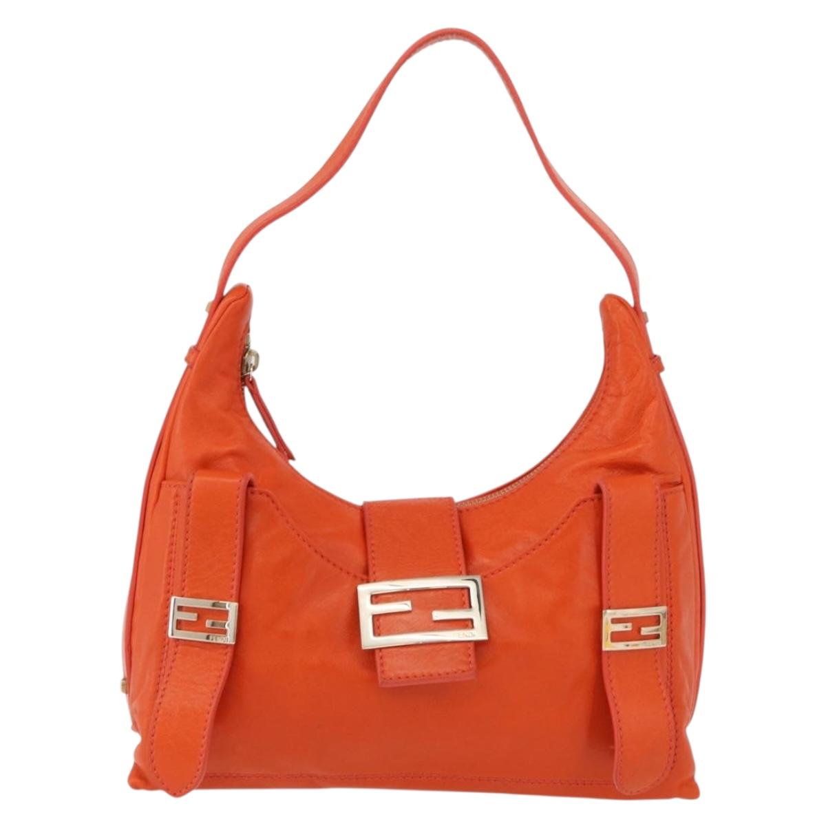 Fendi Mia Hobo Bag FF Buckle Hardware Silver