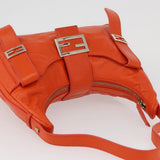 Fendi Mia Hobo Bag FF Buckle Hardware Silver