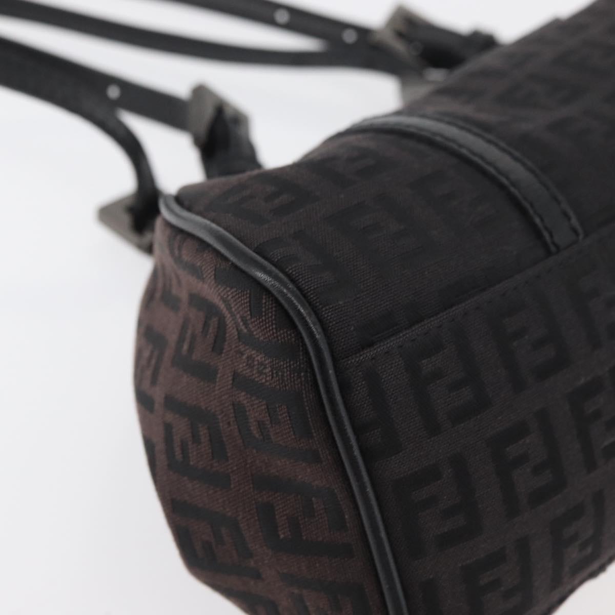 Fendi Zucchino Mia Hobo Bag Black