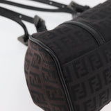 Fendi Zucchino Mia Hobo Bag Black